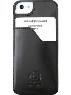 BUGATTI ΘΗΚΗ IPHONE SE/5S FACEPLATE CLIP ON COVER PREMIUM BLACK BUGATTI
