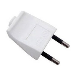 Power Plug Adaptor Male White 220-250V 10Am Τελικό Βύσμα Τροφοδοσίας Αρσενικό Φις Λευκό YC-B-9Z