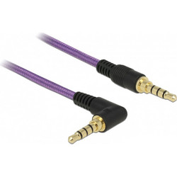 DeLock Καλώδιο TRRS 3.5mm male - 3.5mm male Μωβ 1m (85611)
