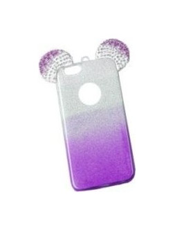 Back Cover Σιλικόνης Glitter Ears As Mickey Μωβ S8