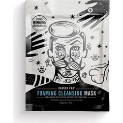 Barber Pro Foaming Cleansing Κρεμώδης Μαύρη Μάσκα Προσώπου με Άνθρακα 18ml