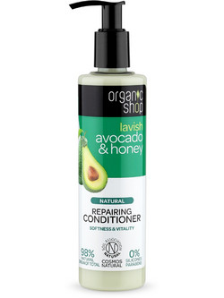 Natura Siberica Organic Shop Lavish Avocado & Honey Φυτικό Conditioner για Επανόρθωση 280ml