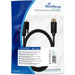 Καλώδιο MediaRange DVI to DisplayPort connection, gold-plated, DVI-D socket (24+1 Pin)/DP plug, 2.0m, black (MRCS131)