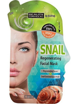 Beauty Formulas Snail Regenerating Κρεμώδης Μάσκα Προσώπου με Εκχύλισμα Σαλιγκαριού 1τμχ