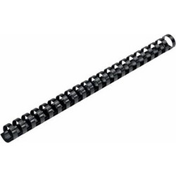 Opus Σπιράλ Βιβλιοδεσίας Πλαστικό 20mm (180Φ) Μαύρο 50 Τεμ