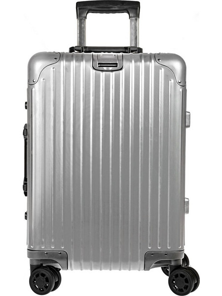 A2S Aluminum Βαλίτσα Καμπίνας 50x35x22cm με 4 Ρόδες Ασημί
