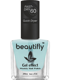 Beautifly Top Coat Gloss 120 Βερνίκι Νυχιών Μακράς Διαρκείας Quick Dry 20ml