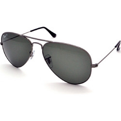 Ray-Ban RB3025 004/58 Ανδρικά Γυαλιά Ηλίου Aviator Μεταλλικά Μαύρα με Μαύρο Polarized Φακό
