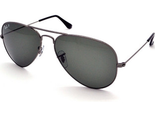 Ray-Ban RB3025 004/58 Ανδρικά Γυαλιά Ηλίου Aviator Μεταλλικά Μαύρα με Μαύρο Polarized Φακό