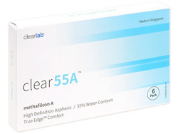 Clearlab 55A Μηνιαίοι Φακοί Επαφής Υδρογέλης με Φίλτρο UV 6τμχ