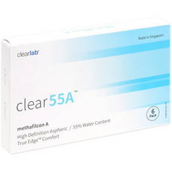 Clearlab 55A Μηνιαίοι Φακοί Επαφής Υδρογέλης με Φίλτρο UV 6τμχ