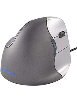 BakkerElkhuizen Evoluent 4 Right Hand Ενσύρματο Ποντίκι Εργονομικό Vertical Black Silver