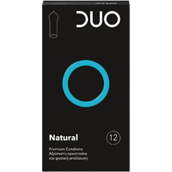 DUO Natural Προφυλακτικά με Λιπαντικό 12τμχ