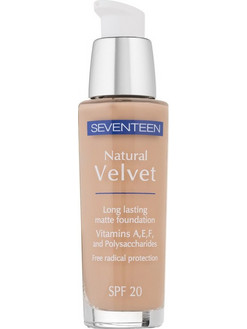 Seventeen Natural Velvet Longlasting Matte 07 Latte Liquid Foundation 30ml