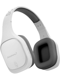 SonicGear Airphone 7 Ενσύρματα & Ασύρματα Bluetooth Ακουστικά Over Ear Λευκά Γκρι
