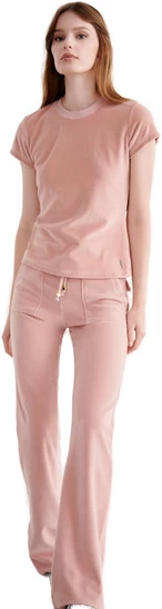 Sugarfree Velour Basic Pants 19831000 - milenium pink