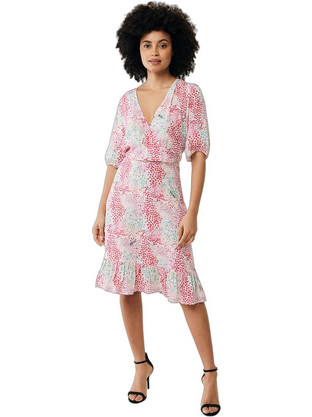 Mexx Midi Καλοκαιρινό Φόρεμα Εκρού TU0633033W