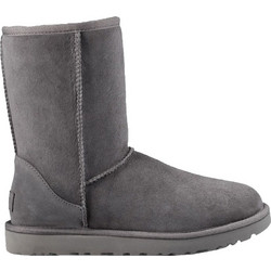 UGG Γυναικεία Μποτάκια Suede Ανθρακί με Γούνα 1016223
