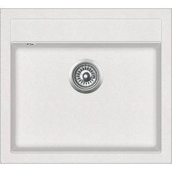 Helika Quadro SQQ 100 Ένθετος Νεροχύτης Γρανίτη Λευκός 56.5x51cm