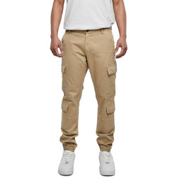 Double Ανδρικό Παντελόνι Cargo Joggers Κανονική Εφαρμογή Μπεζ TB6351-03095