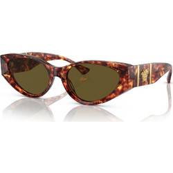 Versace VE4454 5437/73 Γυναικεία Γυαλιά Ηλίου Οβάλ Κοκάλινα Ταρταρούγα με Πράσινο Polarized Φακό