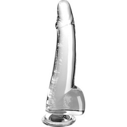 Pipedream King Cock Ρεαλιστικό Dildo με Βεντούζα & Όρχεις 19cm Clear