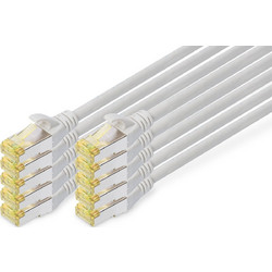 Digitus S/FTP Cat.6a Καλώδιο Δικτύου Ethernet 1m Grey 10τμχ DK-1644-A-010-10