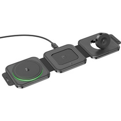 Hoco CQ4 3in1 Ασύρματος Φορτιστής Qi Pad 15W Black
