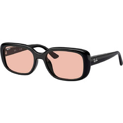 Ray-Ban RB4421D 667784 Ανδρικά Γυαλιά Ηλίου Ορθογώνια Κοκάλινα Μαύρα με Ροζ Polarized Φακό