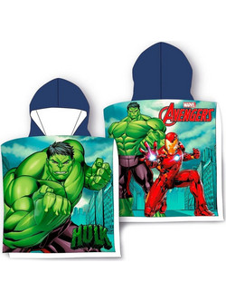 Marvel Avengers Παιδικό Πόντσο Θαλάσσης Μicrofibre Navy Μπλε 50x100cm
