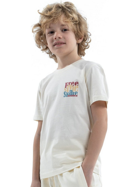 District75 Παιδικό T-Shirt Κοντομάνικο Λευκό 124KBSS-071-092