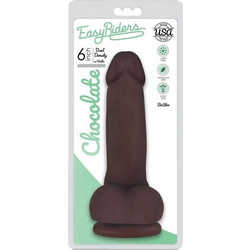 XR Brands Easy Riders Fine Ρεαλιστικό Dildo με Βεντούζα & Όρχεις 15.25cm Καφέ