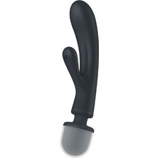 Satisfyer Triple Lover Rabbit Gris Δονητής Μασάζ Ροζ