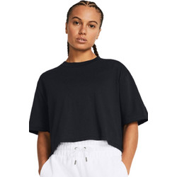 Under Armour Campus Boxy SS Γυναικείο Αθλητικό Crop Top Μαύρο 1383644-001