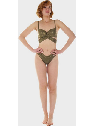 Gsecret Bikini Set με Ενίσχυση Brazil Χακί C9343-26864