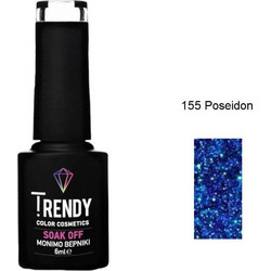 Trendy Soak Off 155 Poseidon Glitter Ημιμόνιμο Βερνίκι Νυχιών 6ml
