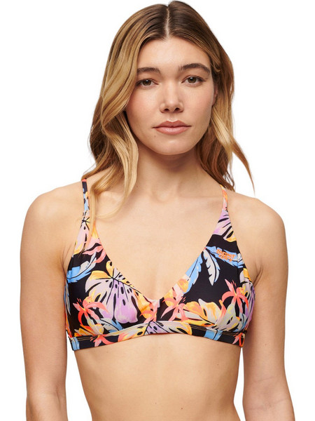 Superdry Bikini Top Τριγωνάκι Navy Μπλε Πολύχρωμο W3010407A-2BL