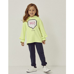 Zippy Παιδικό T-Shirt Μακρυμάνικο με Κουκούλα Lime 31047212026021
