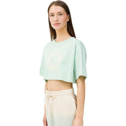 4F Γυναικείο Αθλητικό Crop Top Τιρκουάζ 4FWSS24TTSHF1266-47S