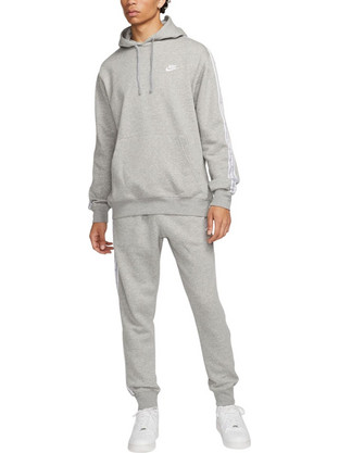 Nike Sportswear Ανδρικό Σετ Φόρμας Fleece με Λάστιχο Γκρι FB7296-063