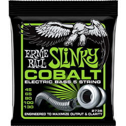 Ernie Ball 2736 Σετ 5 Χορδές Ηλεκτρικού Μπάσου Cobalt 45-130"