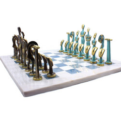 Κυκλάδες Σκάκι Μαρμάρινο με Πιόνια 40x40cm 11611