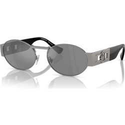 Versace VE2264 10016G Γυαλιά Ηλίου Στρογγυλά Μεταλλικά Μαύρα με Γκρι Καθρέπτη Φακό