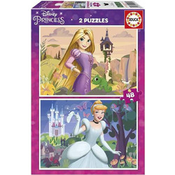 Παιδικό Puzzle Educa Disney Princess Cinderella & Rapunzel 2x48 Κομμάτια
