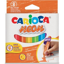Carioca Neon Maxi Κηρομπογιές Σετ 8τμχ