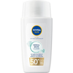 Nivea Derma Skin Clear Αντηλιακό Γαλάκτωμα Προσώπου Αντιγηραντικό SPF50+ 40ml
