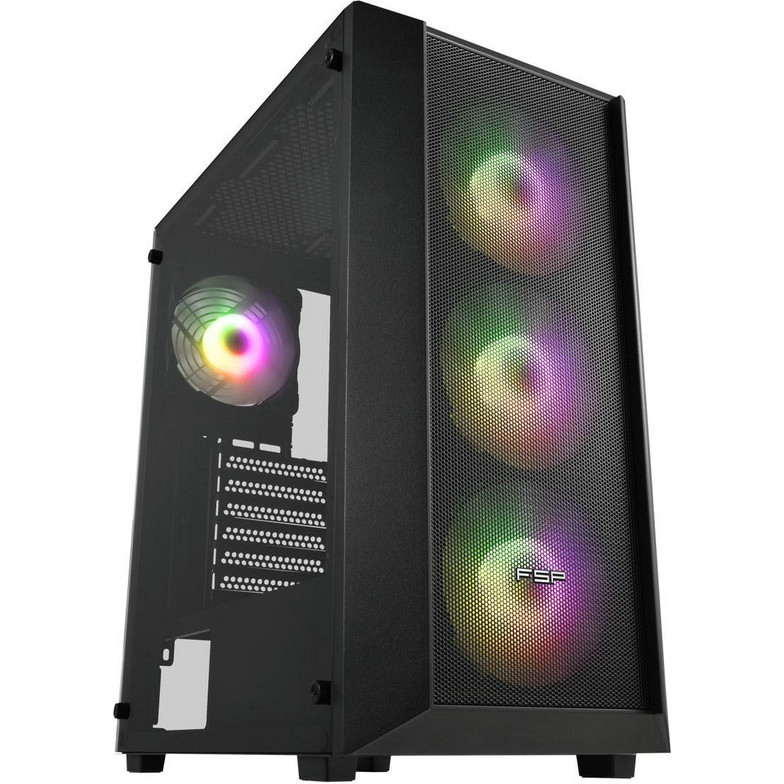 Fortron FSP/Fortron CMT218 Black Gaming Midi Tower Κουτί Υπολογιστή με Πλαϊνό ...