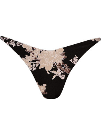 Rock Club Bikini Brazil Floral Μαύρο Μπεζ BP-3356