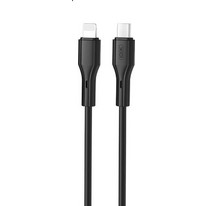 XO Rock Series USB-C to Lightning Cable 27W 1m Black NBQ231A