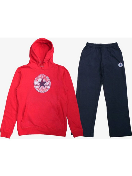 Converse Παιδικό Σετ Φόρμας Μαύρο Κόκκινο 122KBSG-642